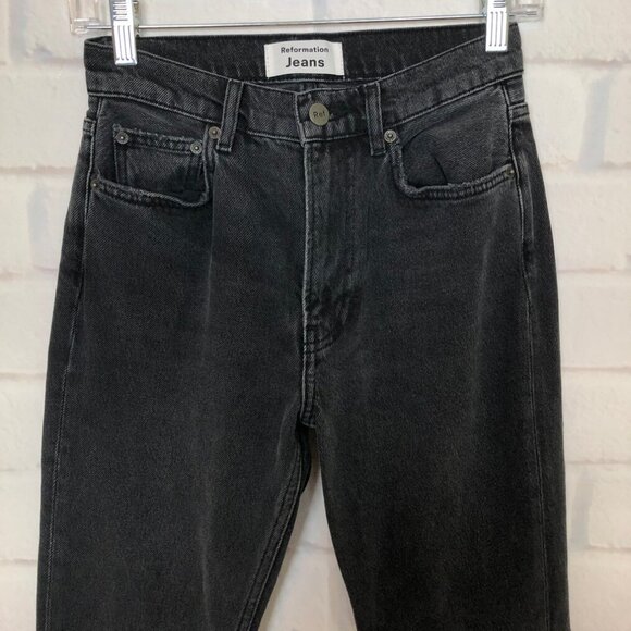 Reformation Julia Cigarette High Rise Jeans Size 25 Monterey Wash - Picture 2 of 7